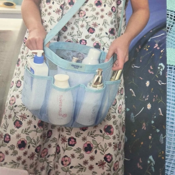 Forever 21 Home Light Blue Shower Caddy - Picture 2 of 4